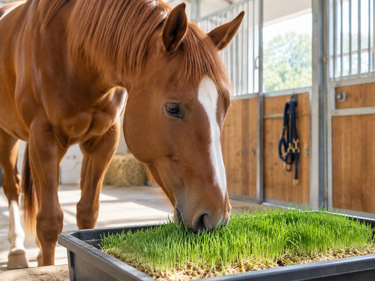 Fresh fodder right in the stable